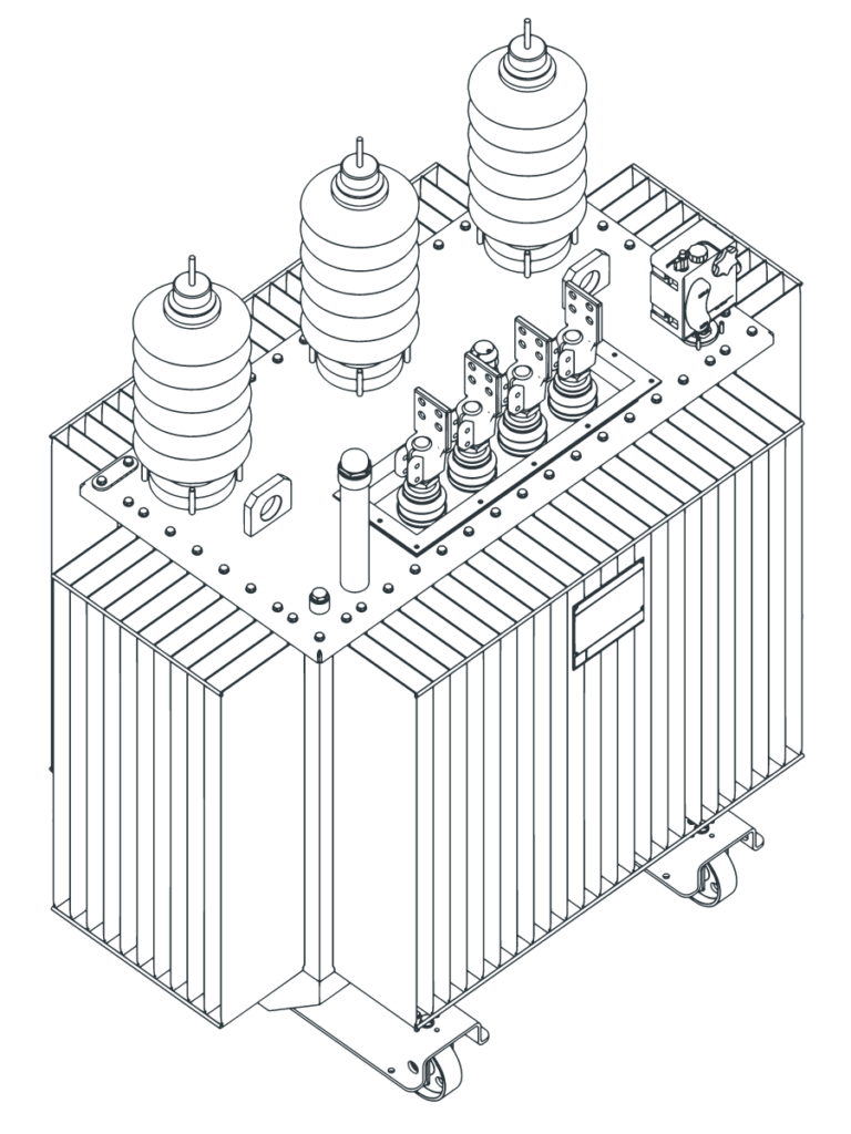 Technical drawing with numbered parts